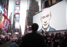 Американцы шокированы: В центре Нью-Йорка появился и подмигнул Путин