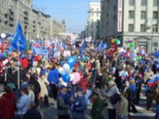 Единоросы 'обогнали' всех по количествую митингующих 1 мая
