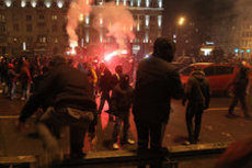 Очевидцы и ГУВД сообщают подробности фанатского шествия на Ленинградском проспекте