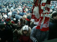Болельщики провели акцию памяти Егора Свиридова
